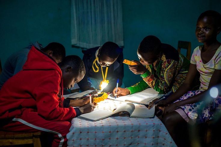 Solar-powered study lighting